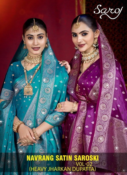 Navrang Satin Saroski Vol 2 By Saroj Satin Silk Bulk Saree Orders In India